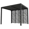 Image de Pergola Bioclimatique En Aluminium + 4 Panneaux - 7,20 M2 - Toit En Lames Mobiles - Gris Anthracite