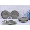 Image de Lot De 6 Assiettes Plates En Grès Gris D27