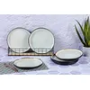 Image de Lot De 6 Assiettes Plates En Grès Blanc D26