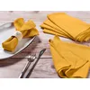 Image de Serviette De Table - 6 PiÃ¨ces - Lin Et Coton Jaune Moutarde