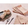 Image de Serviette De Table - 6 Pièces - Lin Et Coton Rose Pâle