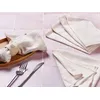 Image de Serviette De Table - 6 PiÃ¨ces - Lin Et Coton Blanc CrÃ¨me