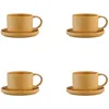 Image de Tasse Scandi 15cl Et Soucoupe Ø12cm - 8 Pièces - Ocre