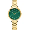Image de Montre Femme Chouquette Cadran Vert Bracelet Acier DorÃ©