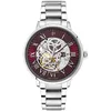 Image de Pierre Lannier Montre Homme Automatic Argenté Cadran Bordeaux Bracelet Acier Argenté 20 Mm