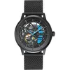Image de Pierre Lannier Montre Homme Paddock Noir Cadran Noir Bracelet Acier Milanais Noir 22 Mm