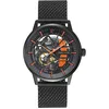 Image de Pierre Lannier Montre Homme Paddock Noir Cadran Bracelet Acier Milanais Noir 22 Mm