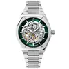 Image de Montre Homme Copilote ArgentÃ© Cadran Vert Bracelet Acier ArgentÃ© 22 Mm