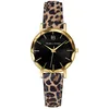 Image de Pierre Lannier Montre Femme Multiples Doré Cadran Noir Bracelet Cuir Léopard 14 Mm