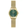 Image de Montre Femme Pya DorÃ© Cadran Vert Bracelet Acier Milanais DorÃ© 12 Mm