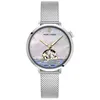 Image de Montre Femme Australe ArgentÃ© Cadran Blanc Bracelet Acier Milanais ArgentÃ© 14 Mm