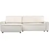 Image de CanapÃ© d'angle convertible et reversible en velours cÃ´telÃ© "Montaigne" - 3 places - Beige
