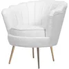 Image de Habitat et jardin Fauteuil bouclette "Floria" - 75 x 68 x 77,5 cm - Blanc