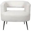 Image de Habitat et jardin Fauteuil en tissu bouclette "iris" - Blanc