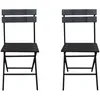 Image de Habitat Et Jardin Lot De 2 Chaises De Jardin Pliable En Plastique Tenerife - Gris Anthracite