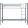 Image de Habitat et jardin Lit Superposé "Adam" - 90 X 190 Cm - Métal - Gris