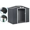 Image de Habitat et jardin Abri De Jardin Métal - "Vegas" - 2,7 M² Avec Gouttière - Gris