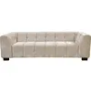 Image de CanapÃ© droit design en tissu chenille 3 places "Foch" - Beige
