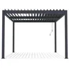 Image de Habitat et jardin Pergola Bioclimatique En Aluminium "Windsor" - 3 X 4 M - Anthracite