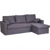Image de Habitat et jardin Canapé d'angle convertible/ réversible avec coffre "Alain II" - 3 places - Gris clair