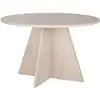 Image de Habitat et jardin Table à manger en bois "Virella" - 120 x 120 x 75 cm - Travertin