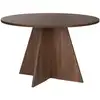 Image de Habitat et jardin Table à manger en bois "Virella" - 120 x 120 x 75 cm - Noyer