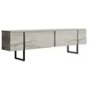 Image de Meuble TV en bois "Luxe" - 180 x 30 x 50 cm - TravertinNoir