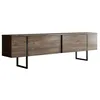 Image de Meuble TV en bois "Luxe" - 180 x 30 x 50 cm - NoyerNoir