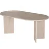 Image de Habitat et jardin Table à manger en bois "Sablin" - 180 x 89 x 75 cm - Travertin
