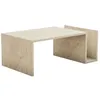 Image de Table basse en bois "Memo" - 86 x 50 x 32 cm - Travertin