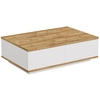 Image de Habitat et jardin Table basse en bois "FR14" - 90 x 60 x 28 cm - Pin atlantiqueBlanc