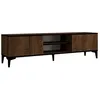 Image de Meuble TV en bois "Erem" - 180 x 40 x 45 cm - NoyerNoir