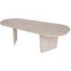 Image de Habitat et jardin Table basse en bois "Ovalis" - 130 x 65 x 40 cm - Travertin