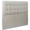 Image de Tete de lit CapitonnÃ©e Velours Taupe - Ep 10 cm rembourrÃ©