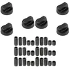 Image de SOS Accessoire Lot de 6 boutons de four noir universel avec 30 adaptateurs pour Four cuisiniÃ¨re TOUTES MARQUES 3666356130074 Four cuisiniÃ¨re (3666356130074 )