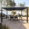 Image de Pergola Bioclimatique 4x3m Structure Et Lames En Aluminium Gris Anthra