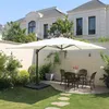 Image de Ensemble Parasol Ãcru 3x4m Et 4 Dalles Ã Lester