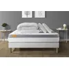Image de Septnuits Pack matelas + sommier 140x190 Memo Zen Mousse a memoire de forme 5 zones de confort MAXI epaisseur + Couette + 2 oreillers