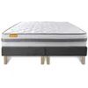 Image de Matelas 160x200 + double sommiers gris 80x200 Memo Spring Ressorts ensaches 3 zones de confort MAXI epaisseur