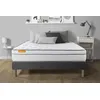Image de Septnuits Matelas + sommier gris 140x190 Memo Luxe Ressorts ensaches + memoire de forme 5 zones de confort MAXI epaisseur