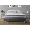 Image de PACK matelas + sommier gris 140x190 Memo Plus Memoire de forme 3 zones + 2 oreillers + couette