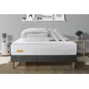 Image de Septnuits PACK Matelas + sommier gris 140x190 Memo Bio Mousse a memoire de forme 5 zones de confort Maxi epaisseur + Couette + 2 oreiller