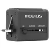 Image de Mobilis Worldwide Travel Adapter - Adaptateur secteur - 500 mA - 2 connecteurs de sortie (USB)