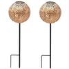 Image de Lot de 2 balises solaires orientales 2x AGADIR Cuivre Acier H45cm