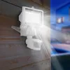 Image de Lumi Jardin Projecteur Solaire Blanc Eclairage Puissant Panneau Solaire Déporté Led Blanc Cooper White H22cm Avec Détecteur De Mouvement