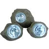 Image de Lot de 3 rochers solaires ROCKY BROWN Marron Plastique H14cm