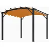 Image de Pergola Structure Mixte 11,22 M2 - Toile Couleur Rouille