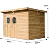 Image de Abri Theora En Bois - 6,78 M² - Sans Plancher - Toit Mono Pente Bac Acier