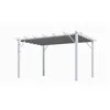 Image de Pergola 100% Aluminium Toile Épaisse De 12 M2 - Structure Blanch Perle