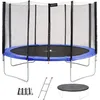Image de Kangui Trampoline Rond Bleu Ø360cm Avec Filet, Échelle, Bâche Et Kit Ancrage